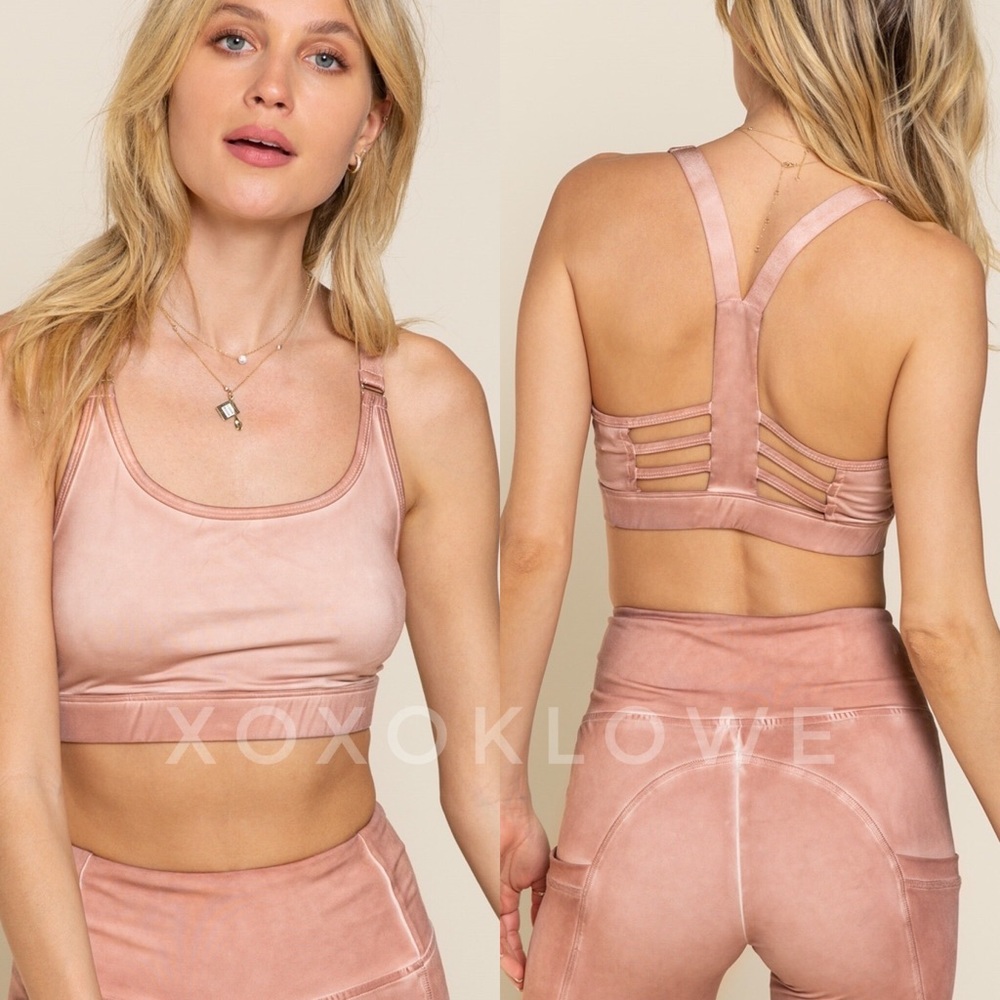POL Rose Pink Strappy Back Activewear Bralette - Picture 4 of 13